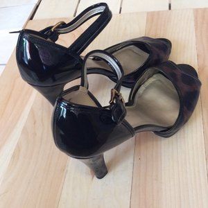 Ann Klein Ankle Strap Open Toe Pump